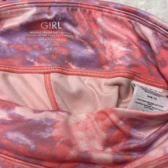 NEW Athleta Girl High Rise Printed Chit Chat Tight - Picture 4 of 4